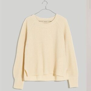 Madewell (Re)sourced Cashmere Fisherman Sweater Antique Cream